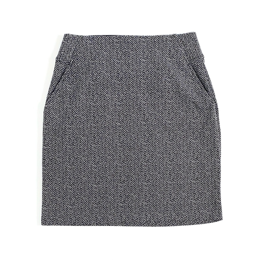 Apt. 9 | Black/White Herringbone Print Stretchy Pull-On Pencil Skirt Sz Small